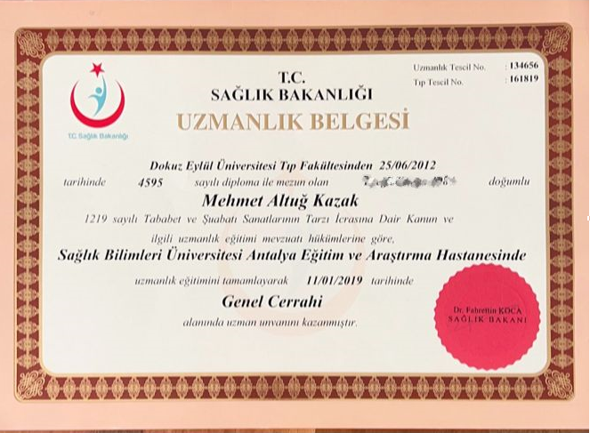 Certificate 2 dr mehmet altuğ kazak